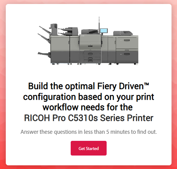 Build the optimal fiery driven configuration for ricoh
